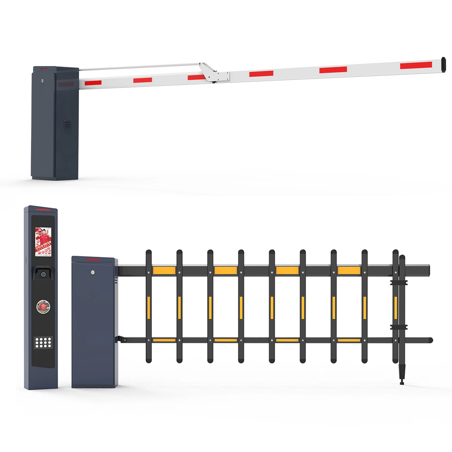 Barrier Gate Keamanan RFID Industri Lengan Aluminium Remote